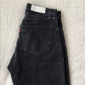 RE/DONE Black Ankle-Cropped Jeans - Size 26